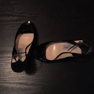 Size 6 Jimmy Choo Black Sling Back Peep Toe Heels